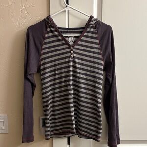 Merona Gray and Black Striped Hoodie